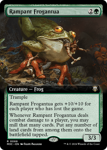 Rampant Frogantua (Extended Art) (Ripple Foil) [Modern Horizons 3 Commander]