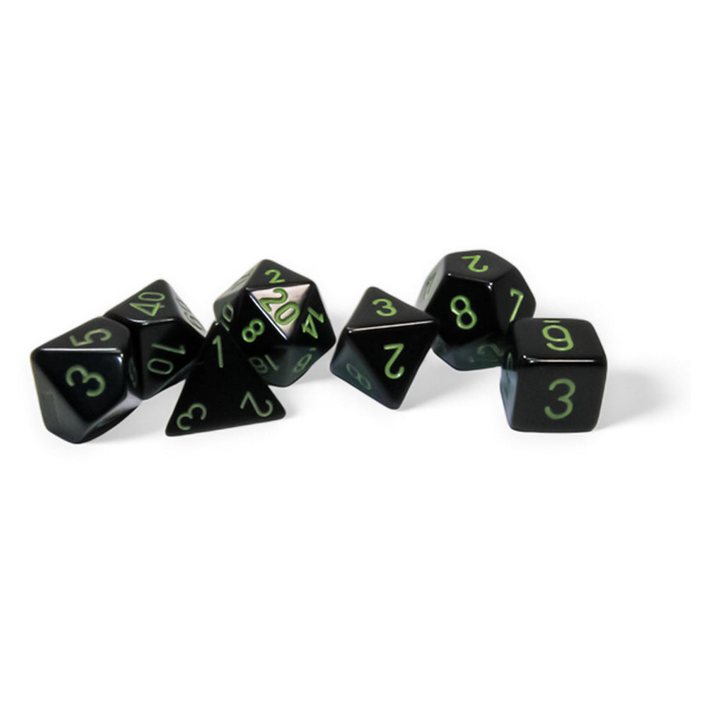 7-Set Opaque Black with green