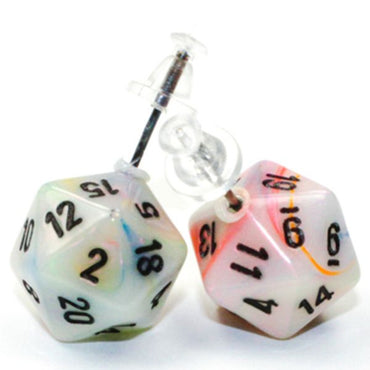 Stud Earrings Festive Circus Mini d20 Pair