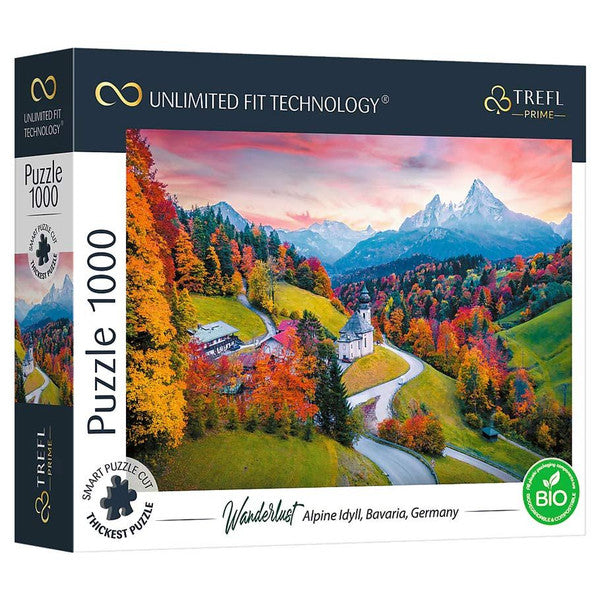 Puzzle: Wanderlust: At the Foot of Alps, Bavaria, Germany 1000 Piece