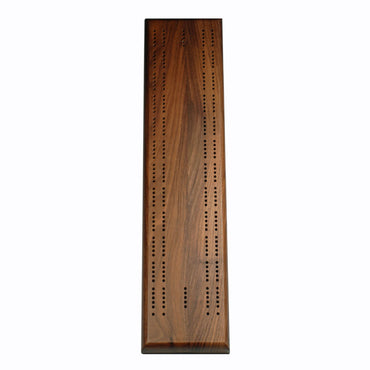 Competition Cribbage Set – Solid Walnut Wood Sprint 2 Track Board with Metal Pegs