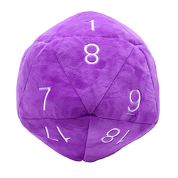 JUMBO 10" PLUSH D20: Purple with White