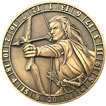 Dice Coin d20 Male Elf Ranger