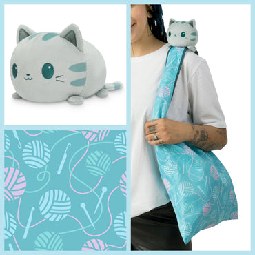CRAFTING CAT PLUSHIE TOTE BAG