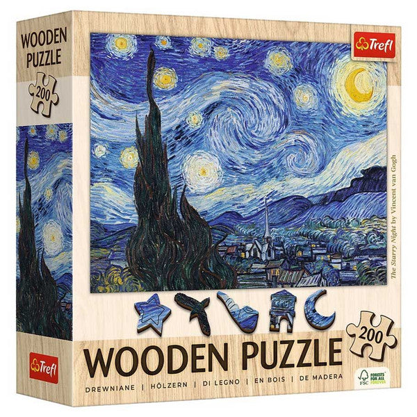 Puzzle: Vincent Van Gogh The Starry Night 200 Piece