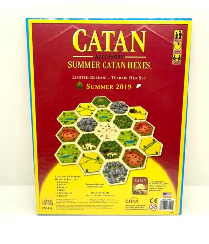 Catan Accessories - Summer Catan Hexes - Limited Release - Terrain Hex Set - Autumn 2019