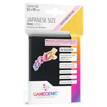 Game Genic: Black Prime Sleeves - Japanese Size (60ct)