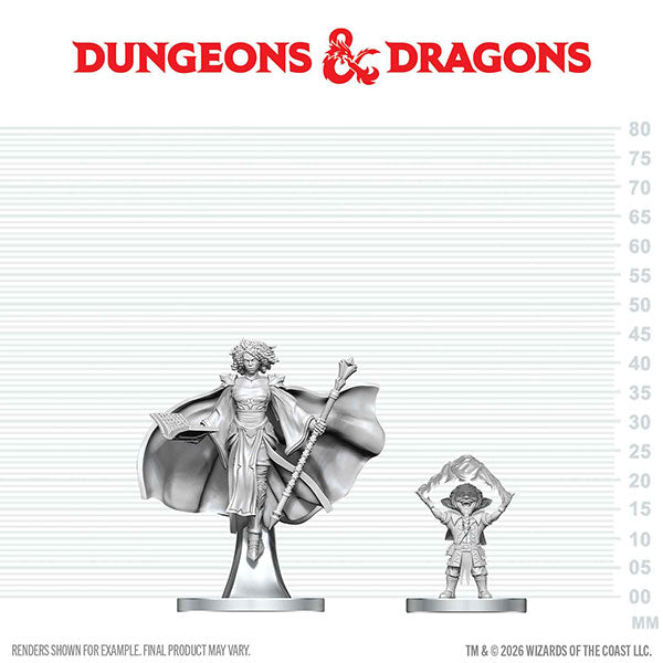 D&D Nolzur's Marvelous Miniatures: Unpainted Minis- Wave 29- Gnome Warlock & Aasimar Wizard