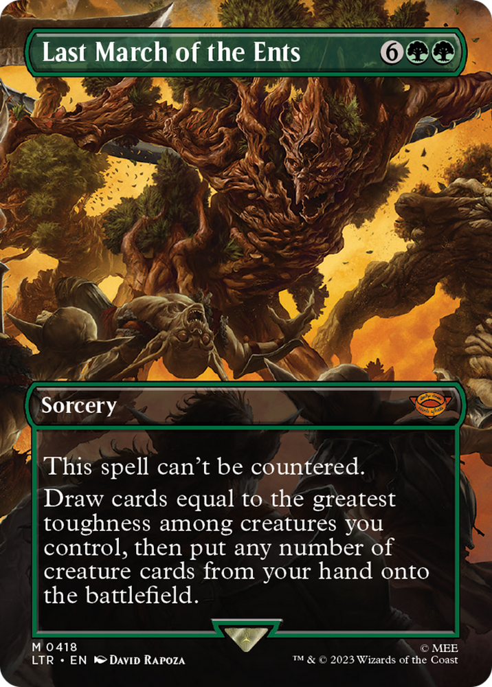 mtg borderless poster cards Last March of the Ents (Borderless Alternate Art) [The Lord of the Rin