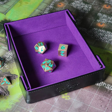 Compact Magnetic Dice Tray (Purple)