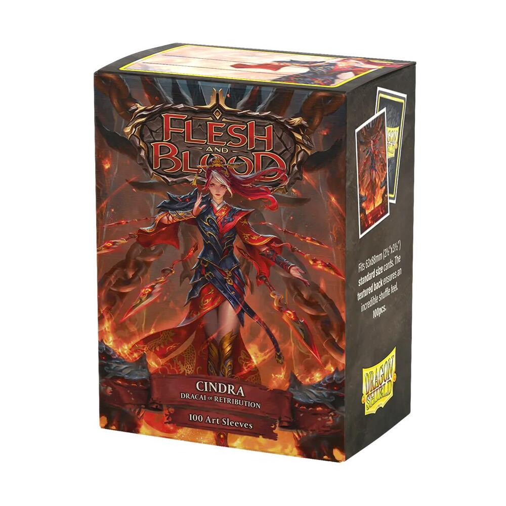 Deck Protector: Dragon Shield: Art: Matte: Flesh and Blood: Cindra, Dracai of Retribution (100)