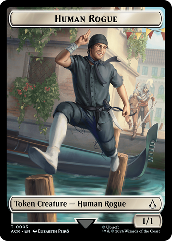 Assassin // Human Rogue Double-Sided Token [Assassin's Creed Tokens]
