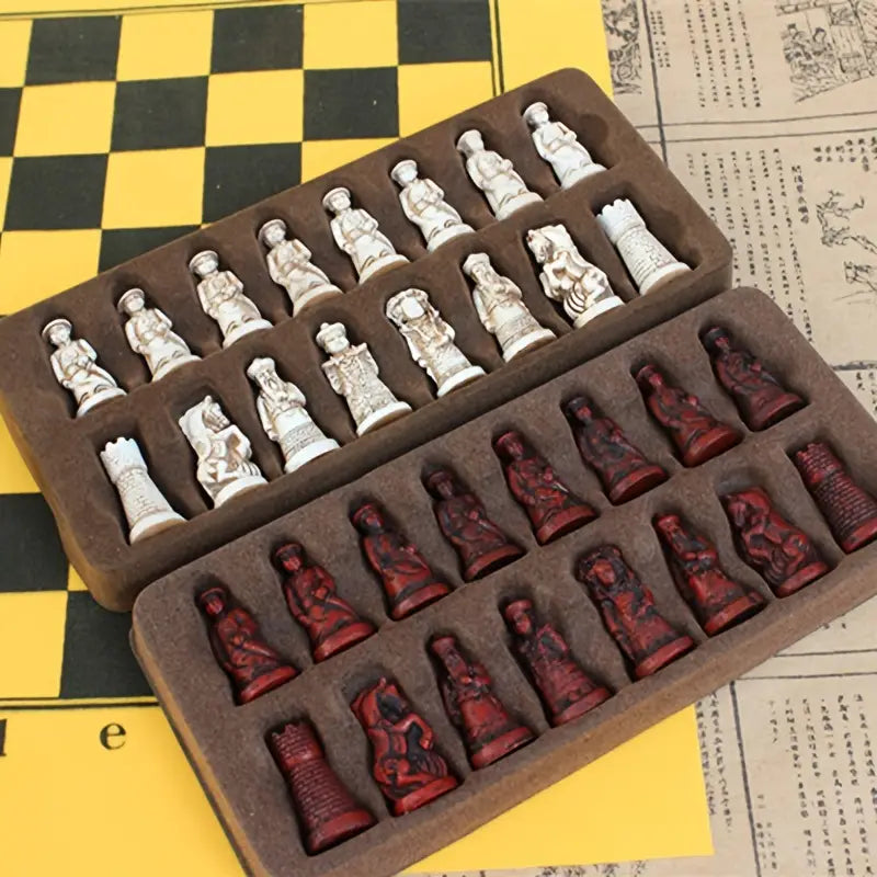 Small Chess Set w/ Eastern Pieces
