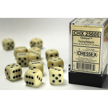 16mm 12d6 Opaque: Ivory/Black