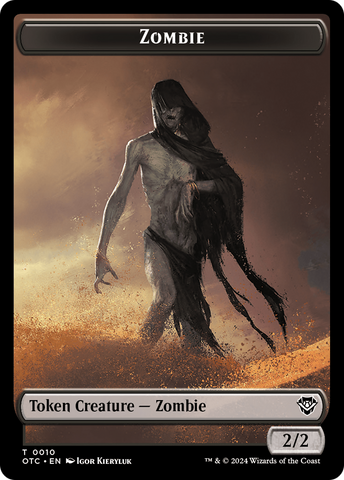 Zombie // Ox Warrior Double-Sided Token [Outlaws of Thunder Junction Commander Tokens]