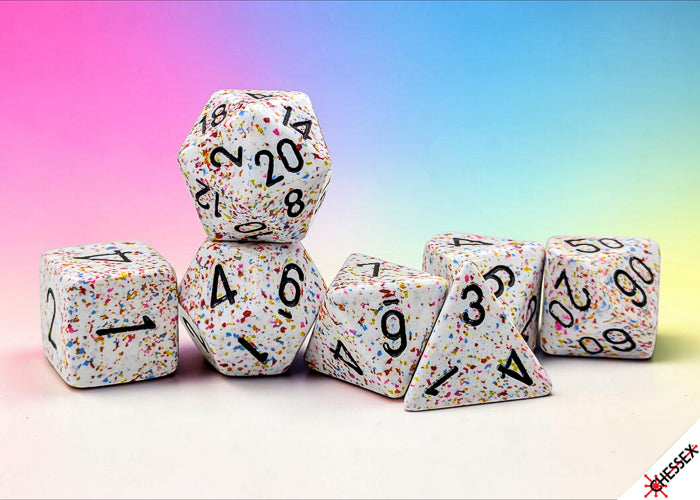 Chessex: 7-setCubeOP Speckled Birthday Polyhedral Dice Set