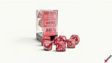 Chessex: 7-setCubeOP Speckled Lava Stone Polyhedral Dice Set