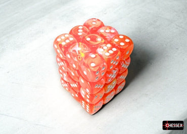 Chessex Festive Dahlia/White 12mm D6 Dice Cube