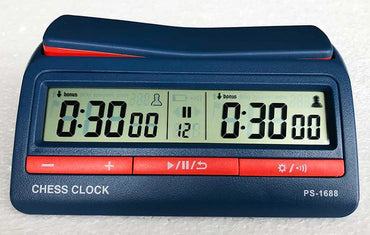 Chess Clock - 7.75" Navy Blue Digital Chess Clock