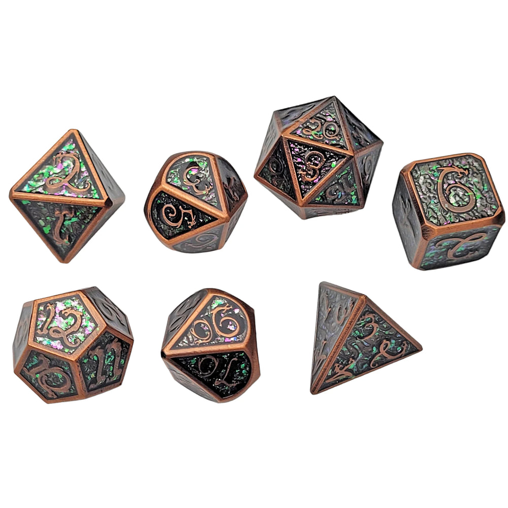 Draconic Shallows 7-Piece Metal Dice Set