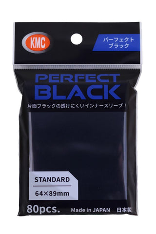 KMC Sleeves: Standard Perfect - Black 80CT