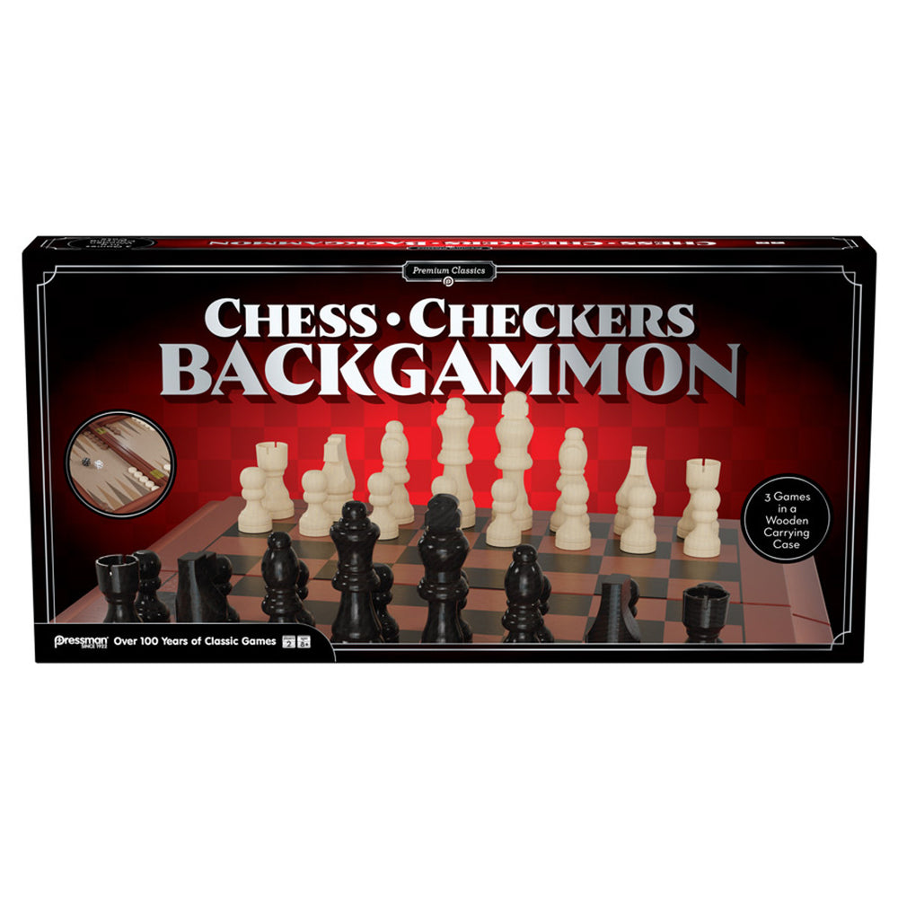 Premium Classics Chess-Checkers-Backgammon