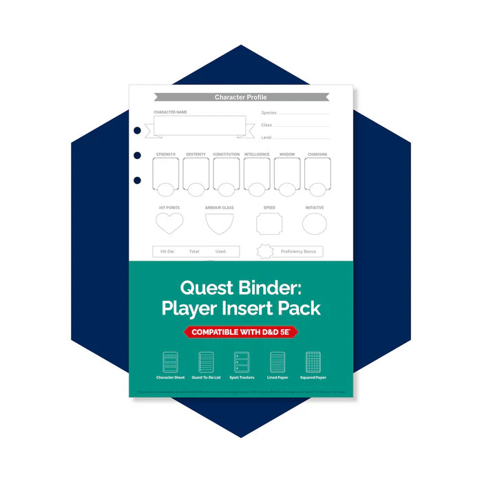 Quest Binder: Player Insert Pack D&D