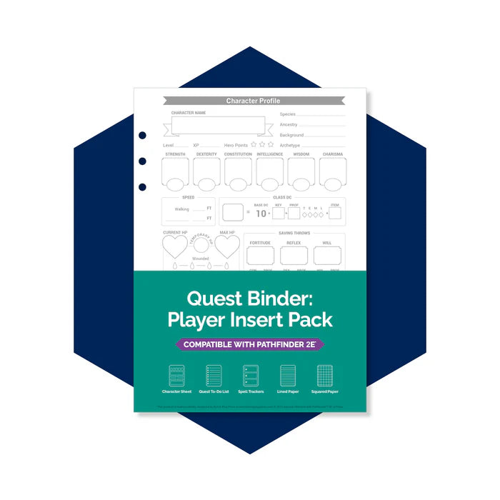 Quest Binder: Player Insert Pack Pathfinder