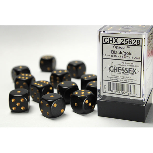 16mm 12d6 Opaque: Black/Gold