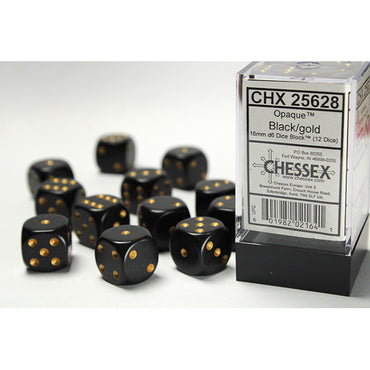 16mm 12d6 Opaque: Black/Gold