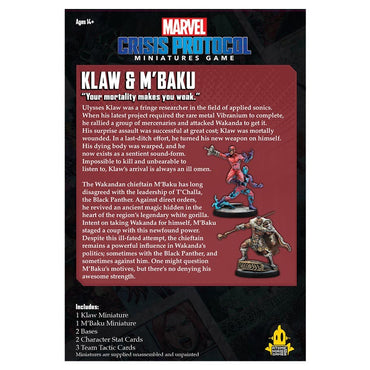Marvel: Crisis Protocol: Klaw & M'Baku