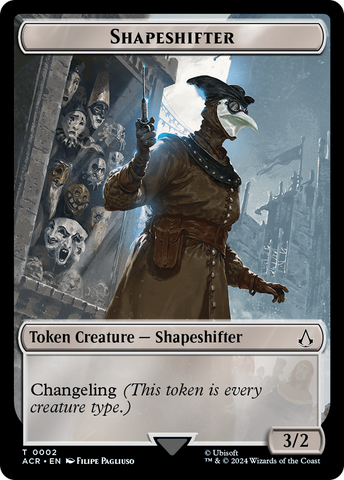 Assassin // Shapeshifter Double-Sided Token [Assassin's Creed Tokens]