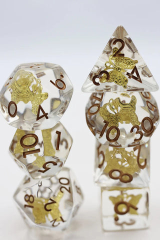Guilded Butterfly RPG Dice Set