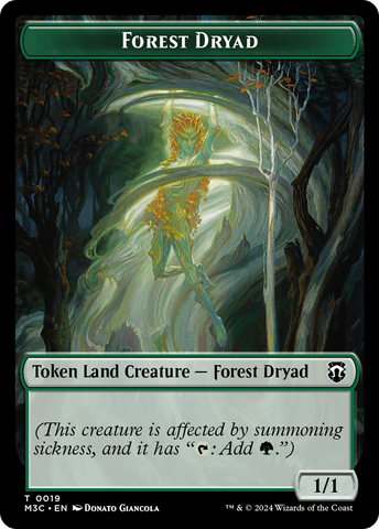 Forest Dryad // Vivien Reid Emblem Double-Sided Token [Modern Horizons 3 Commander Tokens]