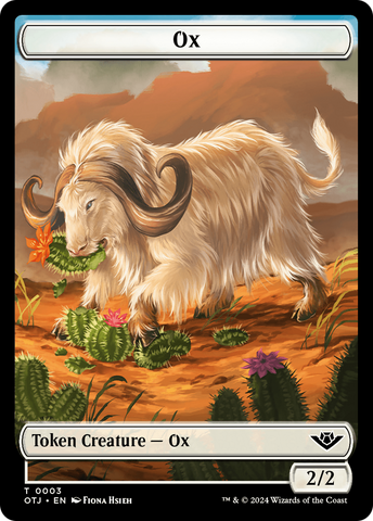 Treasure // Ox Double-Sided Token [Outlaws of Thunder Junction Tokens]