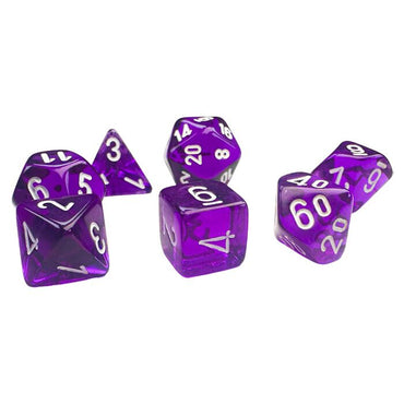 7-Die Set Mini Translucent: Purple/White CHX20377
