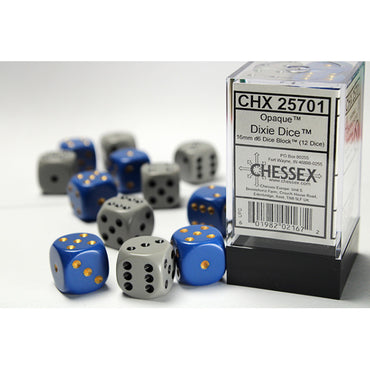 16mm 12d6 Opaque: US Civil War/Dixie Dice