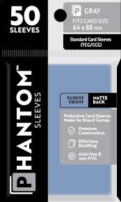 Deck Protector: Phantom Sleeves: Gloss/Matte Gray Size (64mmX88mm) (50)