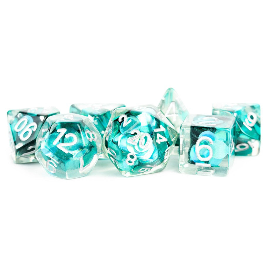 7 Count Dice Acrylic Set: 16MM Mermaid Scales
