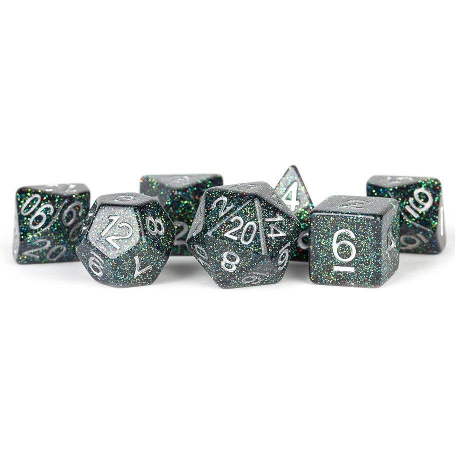 7 Count Dice Acrylic Set: 16MM Astro Mica