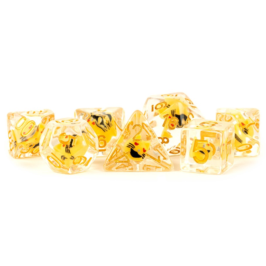 7 Count Dice Acrylic Set: 16MM Cat