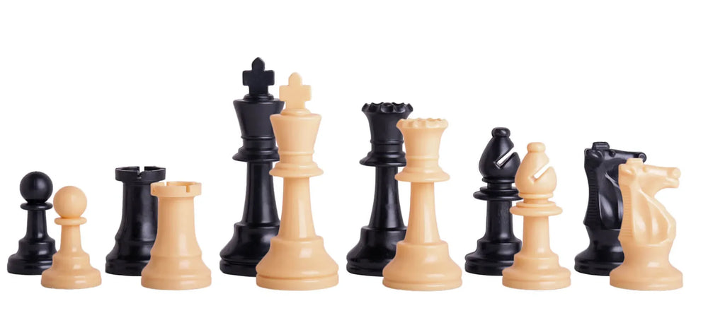 Triple Weighted Regulation Plastic Chess Pieces - 3.75" King
