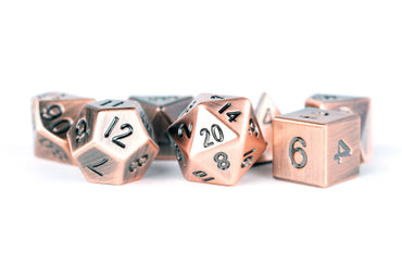 7 Count Dice Metal Set: 16MM Antique Copper