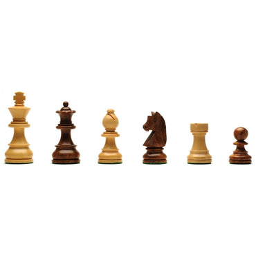 Classic Staunton Chessmen “ Weighted & Handpolished Wood with 3 in King