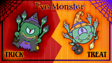 Eye Monster Trick or Treat Enamel Pin