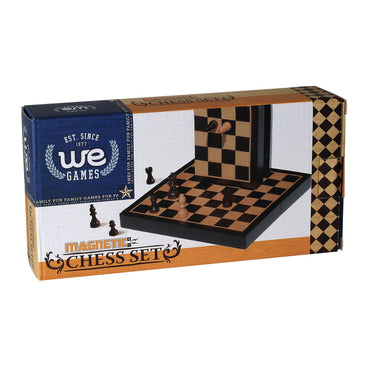 WE Games Travel Wood Magnetic Chess Set – 8 Inch