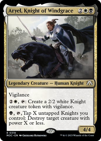 Aryel, Knight of Windgrace [March of the Machine Commander]