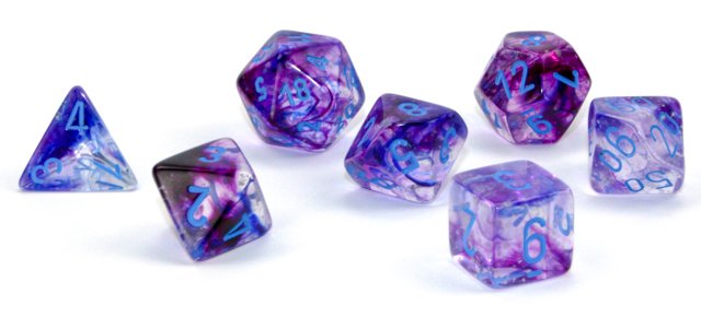 Nebula Nocturnal/Blue Luminary 7-die set