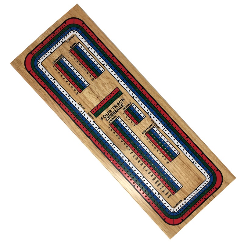 JUMBO TRACK 4 COLOR CRIBBAGE BOARD | All About Games