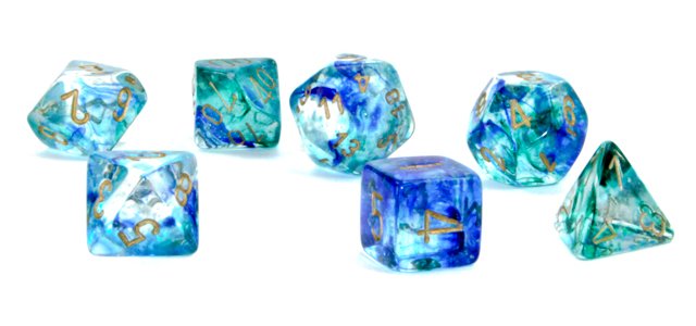 Nebula Oceanic/Gold Luminary 7-die set